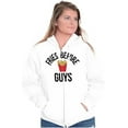 thumbnail image 3 of Fries Before Guys Girl Squad Food BFF Womens Plus Size Graphic Zipper Hoodie Brisco Brands 4X, 3 of 5
