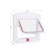 thumbnail image 5 of Puertas y gateras manuales para gatos, gatera para perros y gatos, gatera pequeña para gatos, puerta con microchip, cerradura de 4 vías, fácil de instalar, color blanco Kuyhfg Bienvenido a Kuyhfg, 5 of 5