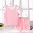 thumbnail image 4 of TOWED22 Toddler Baby Boy Clothes Boys Summer Outfits Sleeveless Striped Dinosaur T-Shirt & Shorts Set 2Pcs Pink,3-4 Y, 4 of 4
