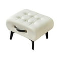 thumbnail image 5 of TISHITA PU Leather Footstool Step Stool Portable Handle Non Slip Padded Foot Rest Potty Stool for Playroom Entryway Decor Guest Rooms white, 5 of 8