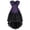 Black Purple, variant on Women Steampunk Embroidered Bustiers Corset with Skirt Party Set Pink S