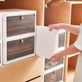 thumbnail image 4 of Stackable Storage Bins With Lid, Plastic Closet Organizer Box With Wheels For Living Room Bedroom, 4 of 8