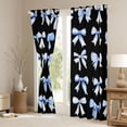 thumbnail image 3 of Feelyou Blue Watercolor Bow Black Out Curtains, Fairy Curtains Pack of 2 (42x63 Each), 3 of 6