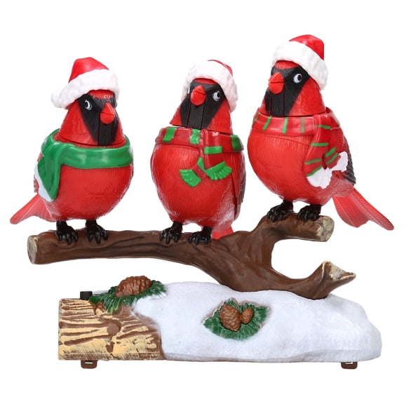 Animated Cardinals Christmas Decoration, Multicolor, 6.5", by Holiday Time