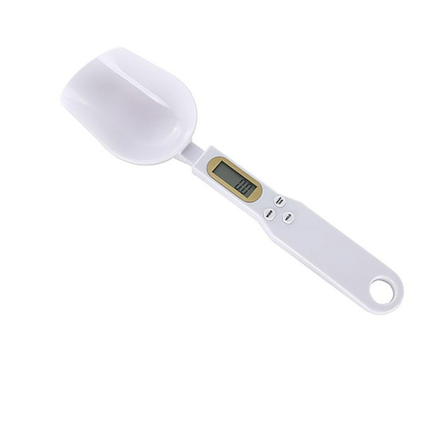 Cuchara medidora electrónica de 500 g, cuchara para ingredientes alimentarios, balanza de gramos blanca