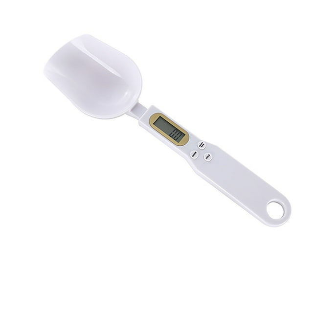 Cuchara medidora electrónica de 500 g, cuchara para ingredientes alimentarios, balanza de gramos blanca