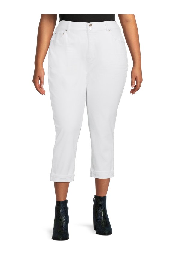 Women's Plus Size Curvy Capri Pants