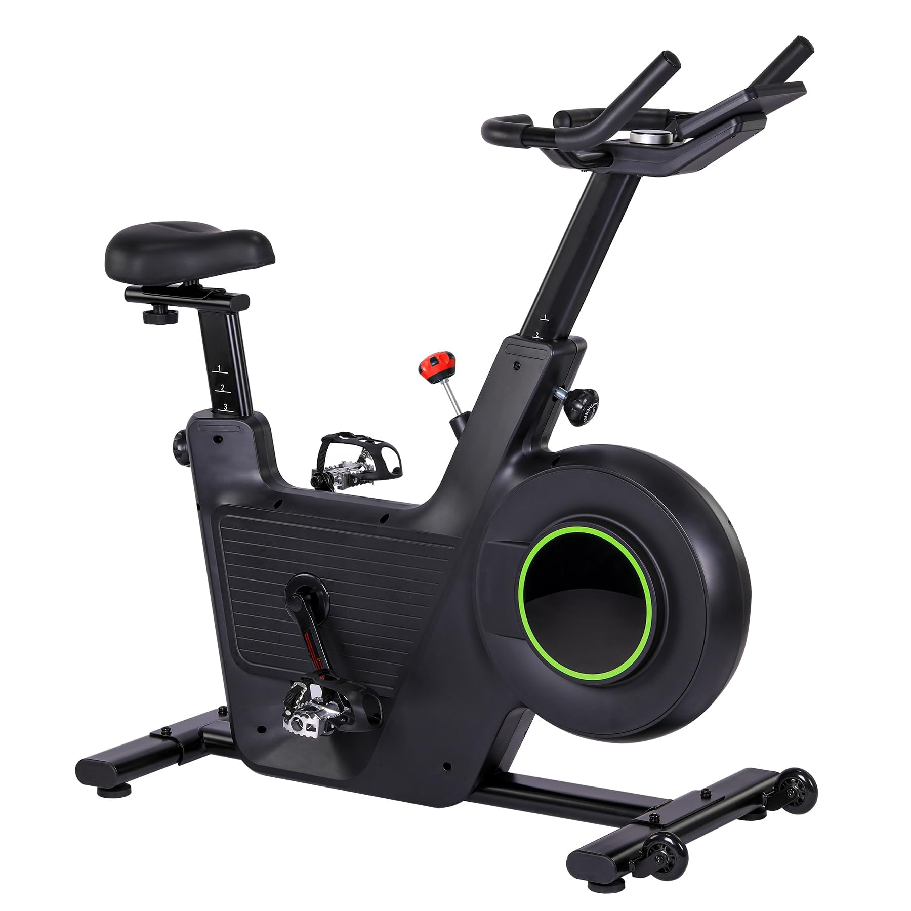 Life Exercise Bike: Quiet Belt Drive, Enhanced LCD Monitor, Infinitely Variable Speed for Muscle Toning, Weight Loss, Cardio - Stable Frame, Fully Adjustable, Low Noise Indoor Cycling Bike