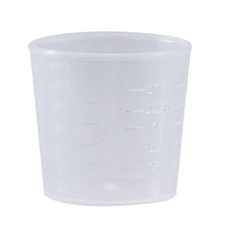 

TINKSKY 25pcs 30ml Plastic Graduated Cups Measuring Scale Cups Transparent Liquid Container for Mixing Paint Stain Epoxy Resin