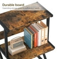 thumbnail image 4 of Desktop Printer Stand with 3 Tier Wood Storage Shelves,Under Desk Printer Table,Multi-Purpose Home Office Desk Organizer for Fax Machine, Scanner (Brown), 4 of 8