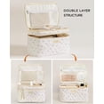 thumbnail image 2 of Bolsa de maquillaje HBSelect Travel de algodón acolchada para mujer, 2 unidades, 2 of 7