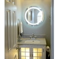thumbnail image 4 of LED Front-Lighted Bathroom Vanity Mirror: 24" Wide x 24" Tall - Commercial-Grade - Round - Wall-Mounted, 4 of 5