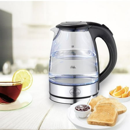 - New England Cutlery Digital 1.7 Qt. Glass Electric Tea Kettle