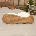 thumbnail image 6 of Womens White Wedge Slide Sandals, Open Toe Comfortable Low Heel Shoes with Cushioned Footbed,Size 6.5, 6 of 9