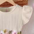 thumbnail image 4 of mgoYE Flower Girl's Tulle Dress Tutu Party Birthday Wedding Formal Fancy Flower Princess Dresses Size 3-4 Years White, 4 of 5