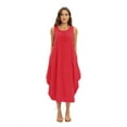 thumbnail image 2 of Baywell Women's Basic Tank Top Maxi Long Dress Casual Sleeveless Summer Beach Dress Red S-2XL, 2 of 6