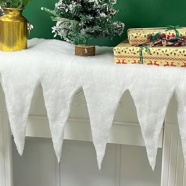 Couverture de neige artificielle d'intérieur pour décoration de Noël, arbre, table, village (120 g