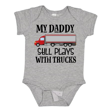 

Inktastic Daddy Still Plays with Trucks Gift Baby Boy Bodysuit