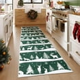 thumbnail image 3 of Senfot Green 2x6 Area Rugs for Living Room, Indoor Non Slip Carpet, Washable Rug for Home Decor, Soft Low Pile Christmas Rug with Xmas Tree Reindeer Snowflake for Bedroom, Dining Room, 3 of 7