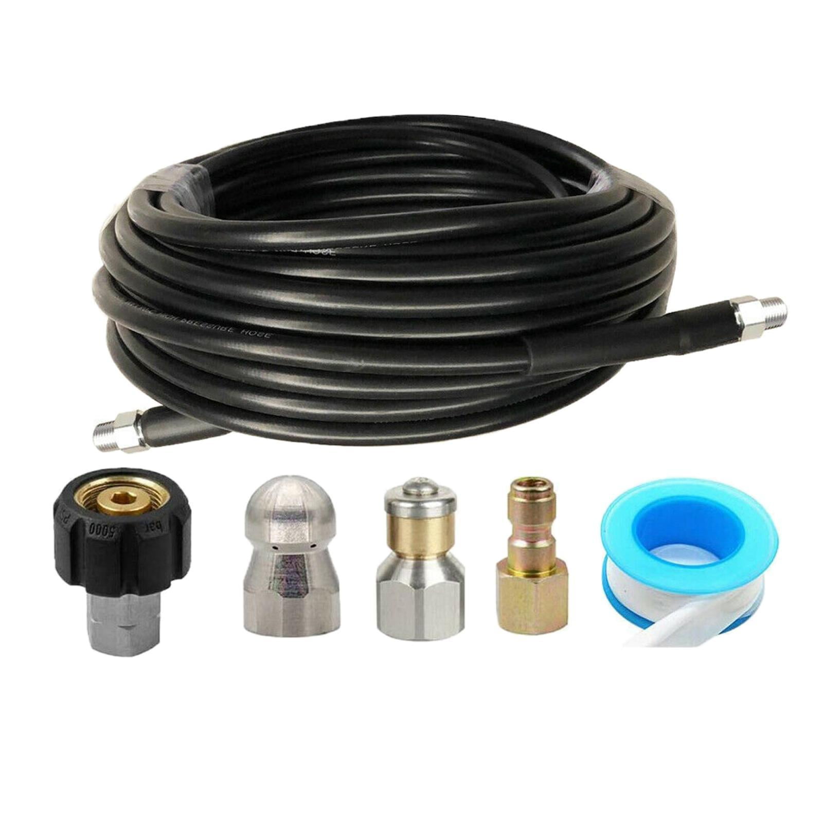 Nishiyuenyi 5800 PSI 1/4" 49 FT High Pressure Washer Hose Replacement With M22 to Female 1/4