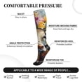 thumbnail image 4 of Picia Oil Painting Flower Cow Printed Sports Compression Socks - 15-20mmHg Graduated Compression, High-Performance Soft and Breathable Socks for Men and Women, 4 of 5