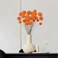 thumbnail image 3 of Orange Dried Flowers Bouquet,Dried Craspedia Buttons Bouquet,Natural Billy Balls Flowers,Vase Floral Arrangements,for Home Garden Wedding Birthday Party Decor 20 Pcs 17”, 3 of 6
