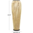 thumbnail image 4 of DecMode 47" Handmade Slatted Frame Light Brown Rattan Vase with Black Metal Accents, 4 of 7