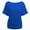 Royal Blue, variant on Womens Short Sleeve Boat Neck Side Shirring Dolman Drape Top
