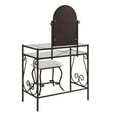 thumbnail image 4 of Contemporary Home Living 52.25" Gray Vanity Set with Mirror and Upholstered Stool, 4 of 4