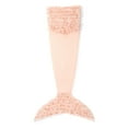 thumbnail image 2 of Lush Decor Mermaid Ruffle Kids Solid Polyester Sherpa Reverse Throw, 30"x75", Pink/Purple, Single, 2 of 11
