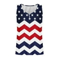 thumbnail image 3 of 2025 American Flag Tank Tops Women 4th of July Sleeveless Shirt Patriotic Stars Stripes Racerback Vest, 3 of 3
