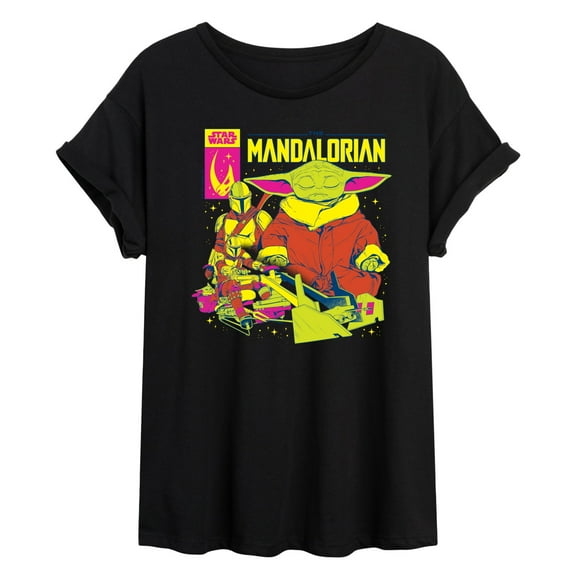 Star Wars - The Mandalorian Mando Cover  - Womens Oversized Graphic T-Shirt