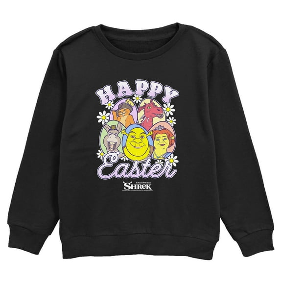 Boy's Shrek Happy Easter Cartoon Portraits Sweatshirt