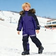 thumbnail image 2 of yocbz Kids Snow Romper Kids Snow Bibs Girls Boys Snow Pants Ski Bib Overall Waterproof Windproof Warm for Toddler Little Big Kid Teen Purple,Size for 12-14 Years, 2 of 9