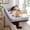 Dark Stained Wood with Gray Bed, variant on Cat Perch for Window Sill with Orthopedic Hammock Design, Premium Hardwood & Metal Frame, Large Cat Window Seat, Dark Brown Wood, 24''W