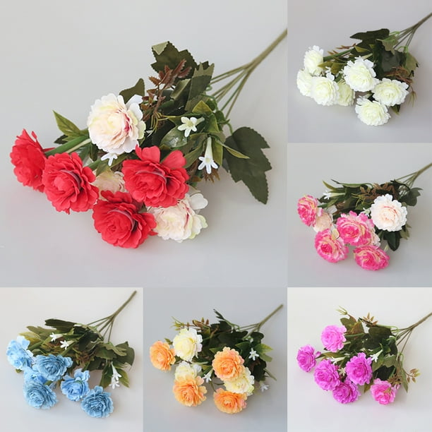 HeYii 1 Branch Faux Silk Flower Flexible Beautiful Weatherresistant