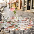 thumbnail image 3 of Colorful Mushroom Floral Elastic Fitted Round Table Cover Strawberry Nature Plant Waterproof Outdoor Tablecloth for Holiday Party, Picnic, Patio & Dining Fits Tables Up to 36"-44", 3 of 8
