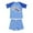 Sky Blue, variant on Hienoo Boy's Quick Drying Short Sleeve Swim Shirt Shorts 2-Piece Swimsuit, Sizes 4-12