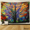 thumbnail image 3 of Spencer Colorful Forest with Birds Indian Tapestry Wall Hanging Psychedelic Mandala Wall Tapestry Hippie for Home Decor, 3 of 8