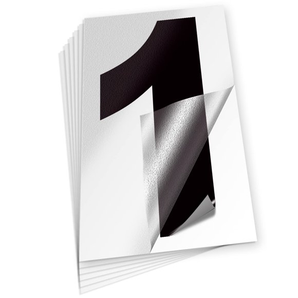 Stickers iSYFIX Número 1 Negro de Vinilo 25 cm, paquete de 6