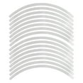 thumbnail image 1 of 16 Pcs Calcomanías para Llanta en Forma de Arco para Decoración de Ruedas de Automóvil para Llanta de 14" Blanco PET, 1 of 1