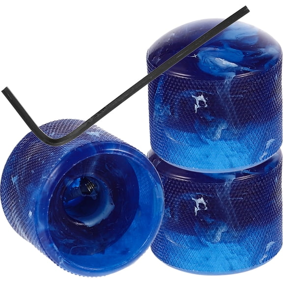 TOYMYTOY 1Set Plastic Dome Guitar Tone Knobs Blue with Wrench for Precision Control