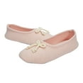 thumbnail image 3 of Women Soft Slippers House Shoes With Cute Bow Ballerina Slippers Indoor Warm Anti-Skid Slip On Shoes, Pink, 3 of 8