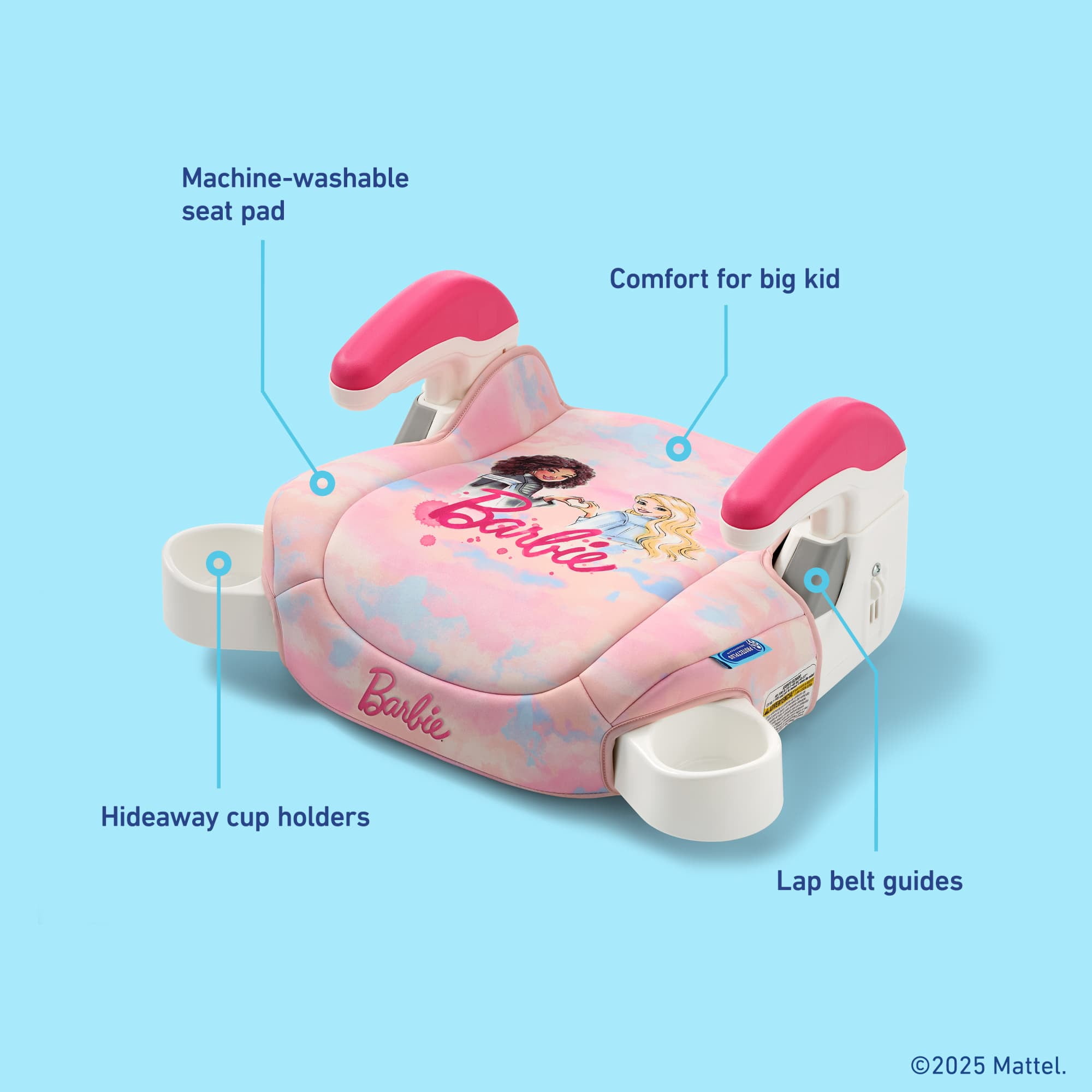 Graco Turbobooster 2.0 Backless Booster Seat, Barbie Paint, Pink