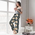 thumbnail image 4 of Uemuo Cute Poached Eggs Pattern Women's Wide Leg Palazzo Lounge Pants with Pockets Light Weight Loose Comfy Casual Pajama Pants-Medium, 4 of 9
