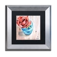 thumbnail image 2 of Trademark Fine Art "Rose in Jar" Canvas Art by Jennifer Redstreake Black Matte, Silver Frame, 2 of 4