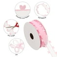 thumbnail image 3 of Juego de cintas de organza de 1 pulgada x 20 yardas de Uxcell, cinta decorativa de corazón transparente, rosa, blanca, 3 of 5
