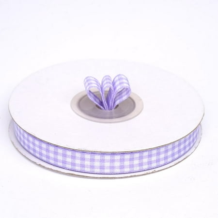 4Pcs Buffalo Plaid Ribbons 25 Yards 3/8" Lavender Checkered Gingham Ribbons