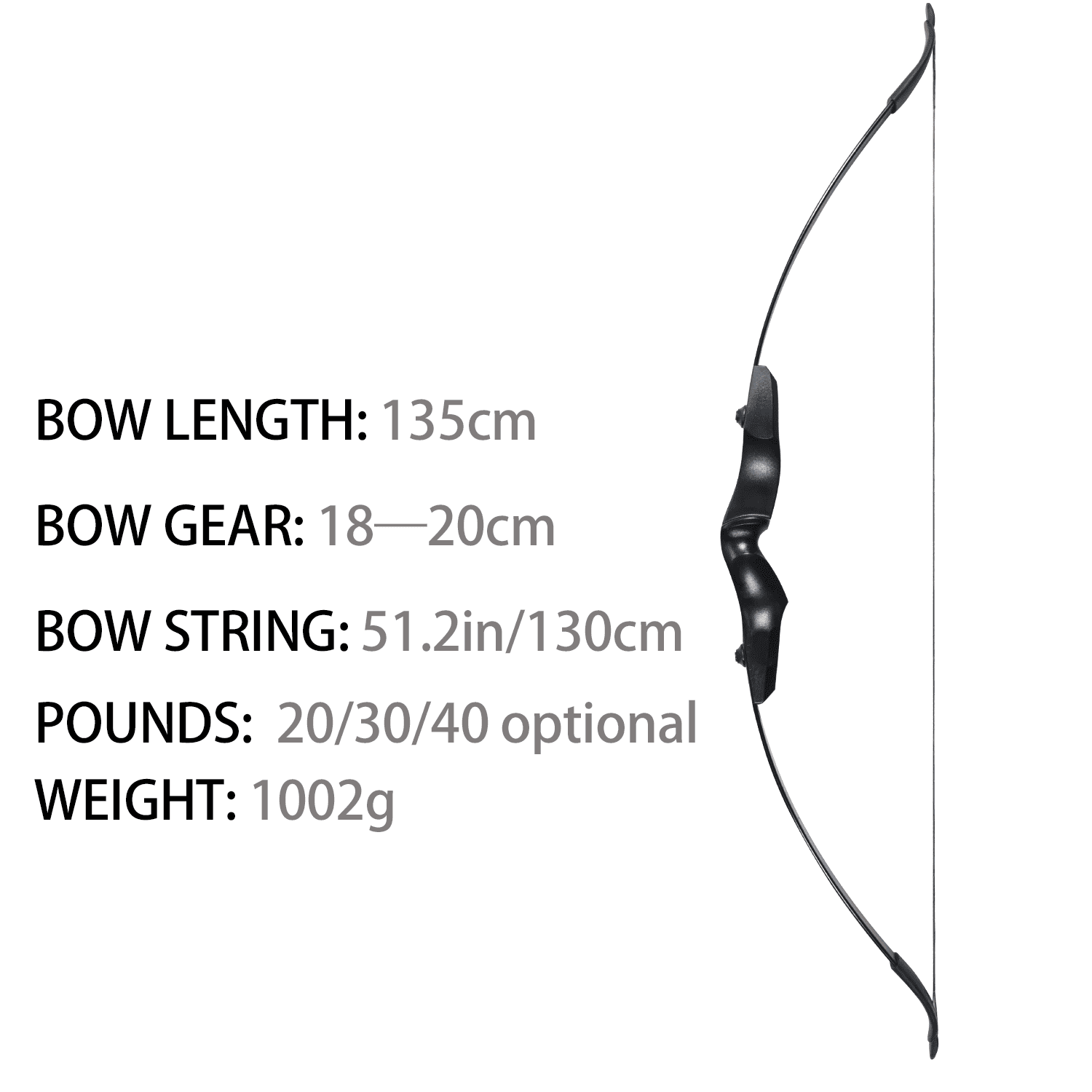 Clianle Reverse Archery Set, A Right-handed Archery Bow Suitable for Outdoor Shooting Practice, Hunting, and Archery Competitions for Adults, Beginners, and Teenagers