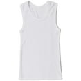 thumbnail image 3 of ToBeInStyle Boy's Pack of 4 Ultra-Soft Cotton Tank Tops - White - 3-6 Months Old, 3 of 4